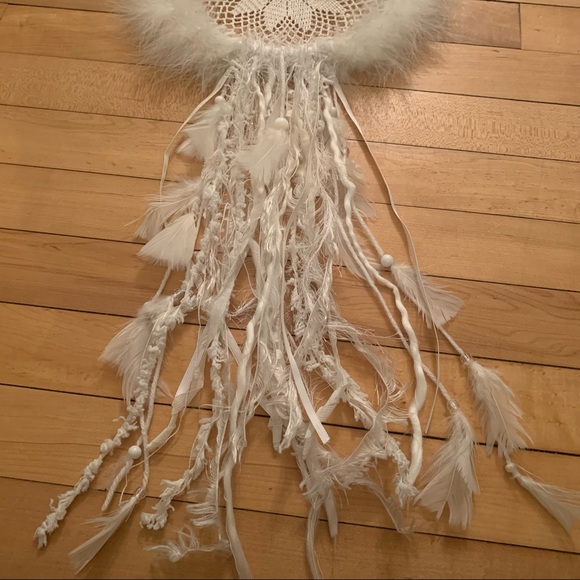 Handmade Boho Feather Crochet Dream Catcher - Picture 2 of 5